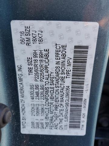 Photo 11 VIN: 5J6RM4H98GL096064 - HONDA CRV 