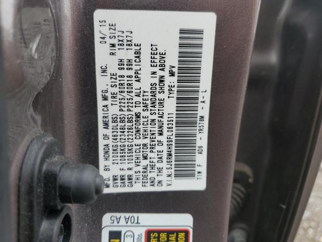 Photo 12 VIN: 5J6RM4H99FL063511 - HONDA CR-V TOURI 