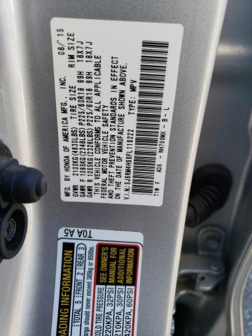 Photo 12 VIN: 5J6RM4H99FL119222 - HONDA CR-V TOURI 