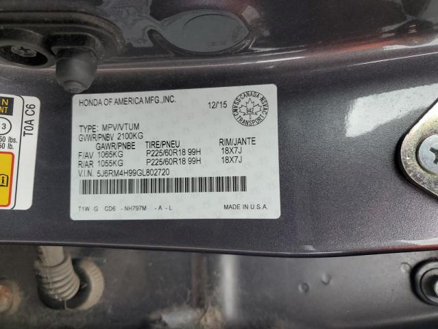 Photo 13 VIN: 5J6RM4H99GL802720 - HONDA CRV 