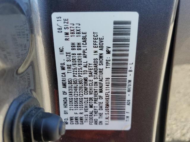 Photo 12 VIN: 5J6RM4H9XFL114076 - HONDA CRV 