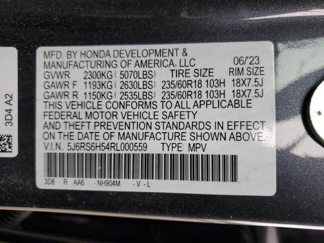 Photo 12 VIN: 5J6RS6H54RL000559 - HONDA CRV 