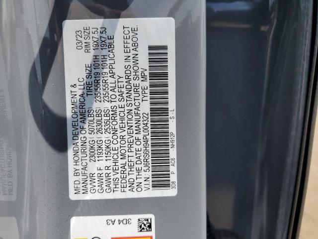 Photo 12 VIN: 5J6RS6H94PL004322 - HONDA CRV 