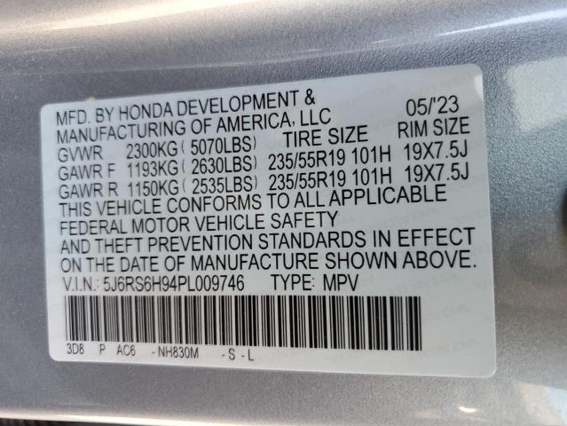 Photo 12 VIN: 5J6RS6H94PL009746 - HONDA CRV 