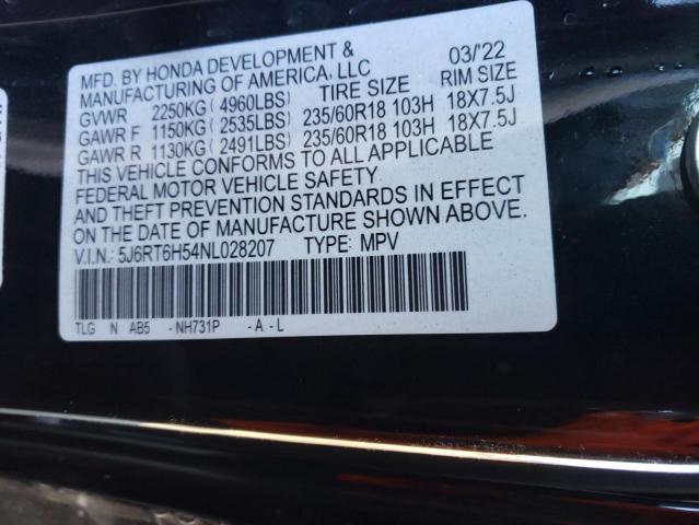 Photo 12 VIN: 5J6RT6H54NL028207 - HONDA CR-V EX 