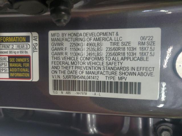 Photo 12 VIN: 5J6RT6H54NL041412 - HONDA CRV 