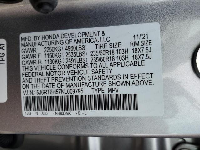 Photo 12 VIN: 5J6RT6H57NL009795 - HONDA CR-V EX 