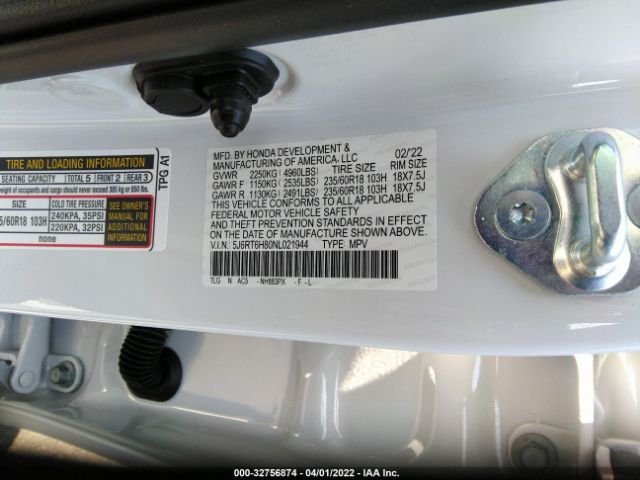 Photo 8 VIN: 5J6RT6H80NL021944 - HONDA CR-V HYBRID 