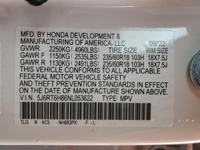 Photo 13 VIN: 5J6RT6H86NL053622 - HONDA CRV 