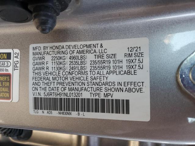 Photo 9 VIN: 5J6RT6H91NL013201 - HONDA CR-V TOURI 