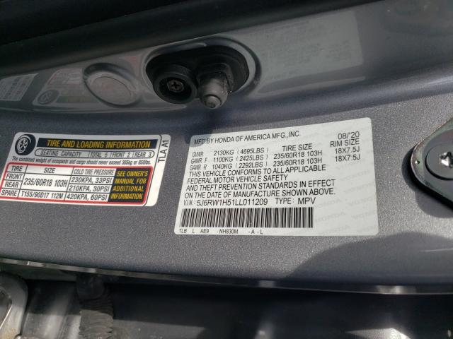 Photo 9 VIN: 5J6RW1H51LL011209 - HONDA CR-V EX 