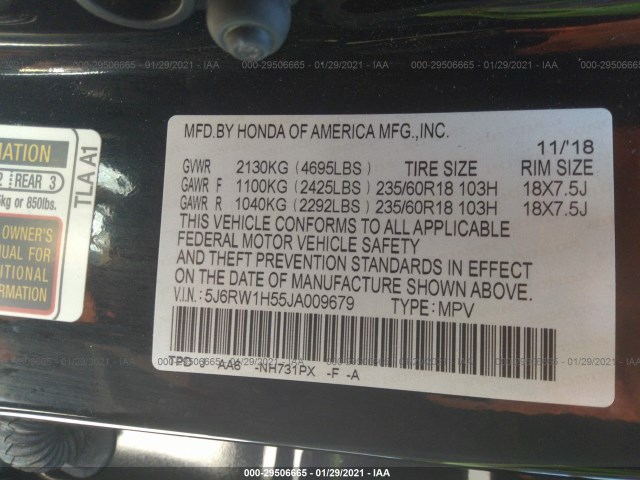 Photo 8 VIN: 5J6RW1H55JA009679 - HONDA CR-V 