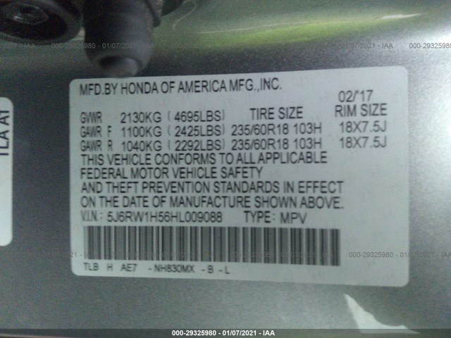 Photo 8 VIN: 5J6RW1H56HL009088 - HONDA CR-V 