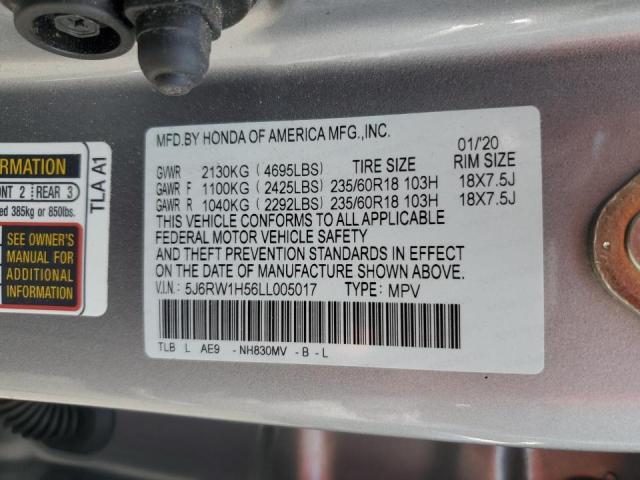 Photo 12 VIN: 5J6RW1H56LL005017 - HONDA CRV 