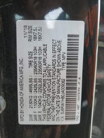 Photo 11 VIN: 5J6RW1H80JA009082 - HONDA CR-V EXL 