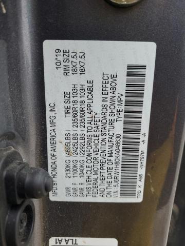 Photo 12 VIN: 5J6RW1H80KA048630 - HONDA CR-V EXL 