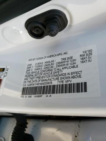 Photo 9 VIN: 5J6RW1H81MA000878 - HONDA CR-V EXL 