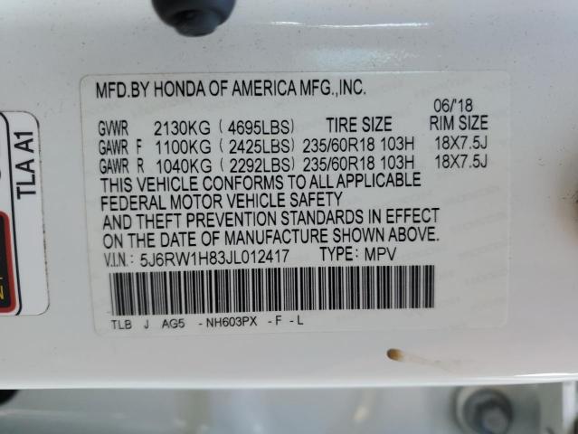 Photo 12 VIN: 5J6RW1H83JL012417 - HONDA CRV 