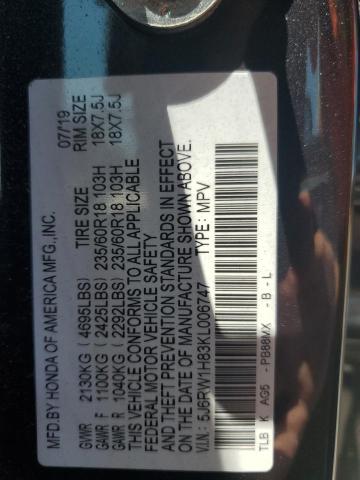 Photo 12 VIN: 5J6RW1H83KL006747 - HONDA CR-V EXL 