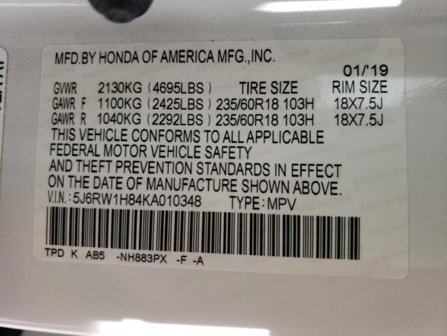 Photo 9 VIN: 5J6RW1H84KA010348 - HONDA CR-V 