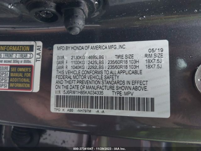 Photo 8 VIN: 5J6RW1H85KA034335 - HONDA CR-V 