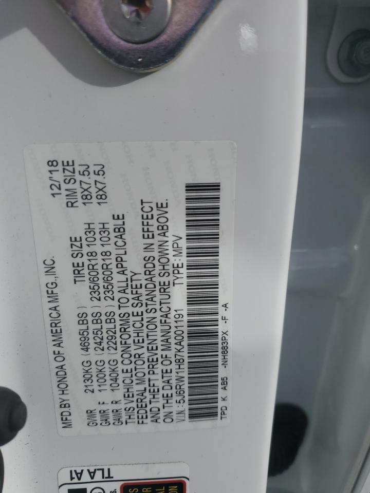 Photo 11 VIN: 5J6RW1H87KA001191 - HONDA CR-V 