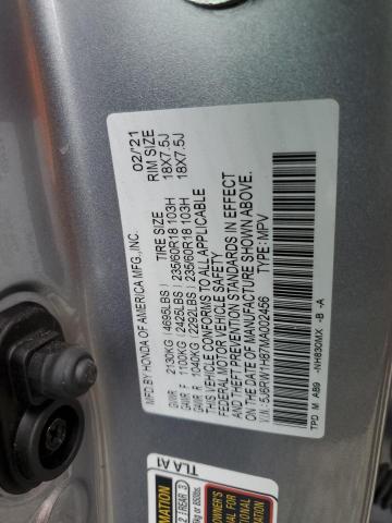 Photo 12 VIN: 5J6RW1H87MA002456 - HONDA CR-V EXL 