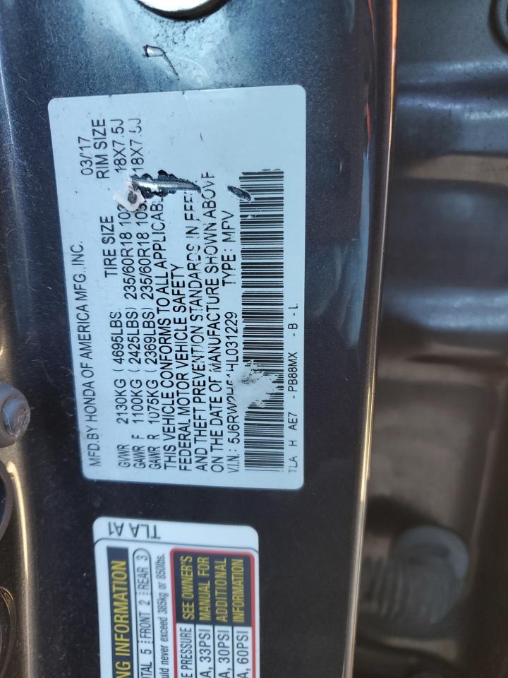 Photo 12 VIN: 5J6RW2H51HL031229 - HONDA CR-V 