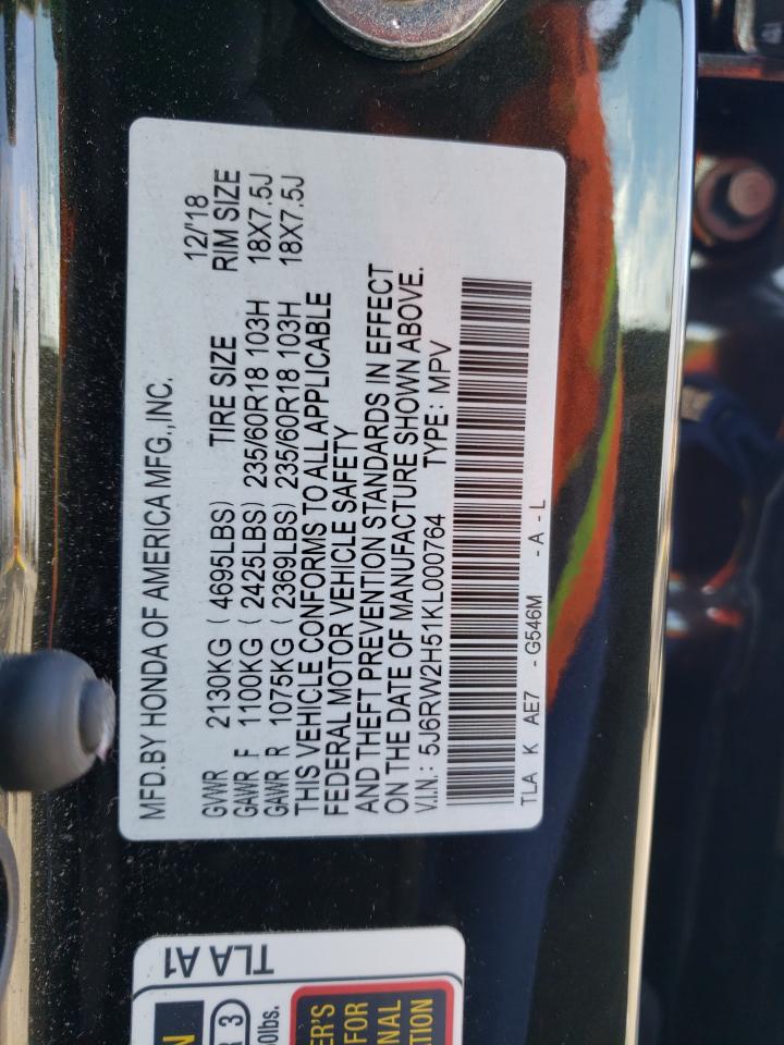 Photo 12 VIN: 5J6RW2H51KL000764 - HONDA CR-V 