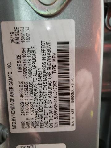 Photo 9 VIN: 5J6RW2H51KL017953 - HONDA CR-V EX 