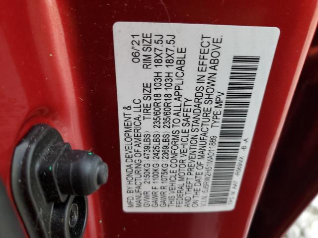 Photo 13 VIN: 5J6RW2H51MA011889 - HONDA CR-V EX 