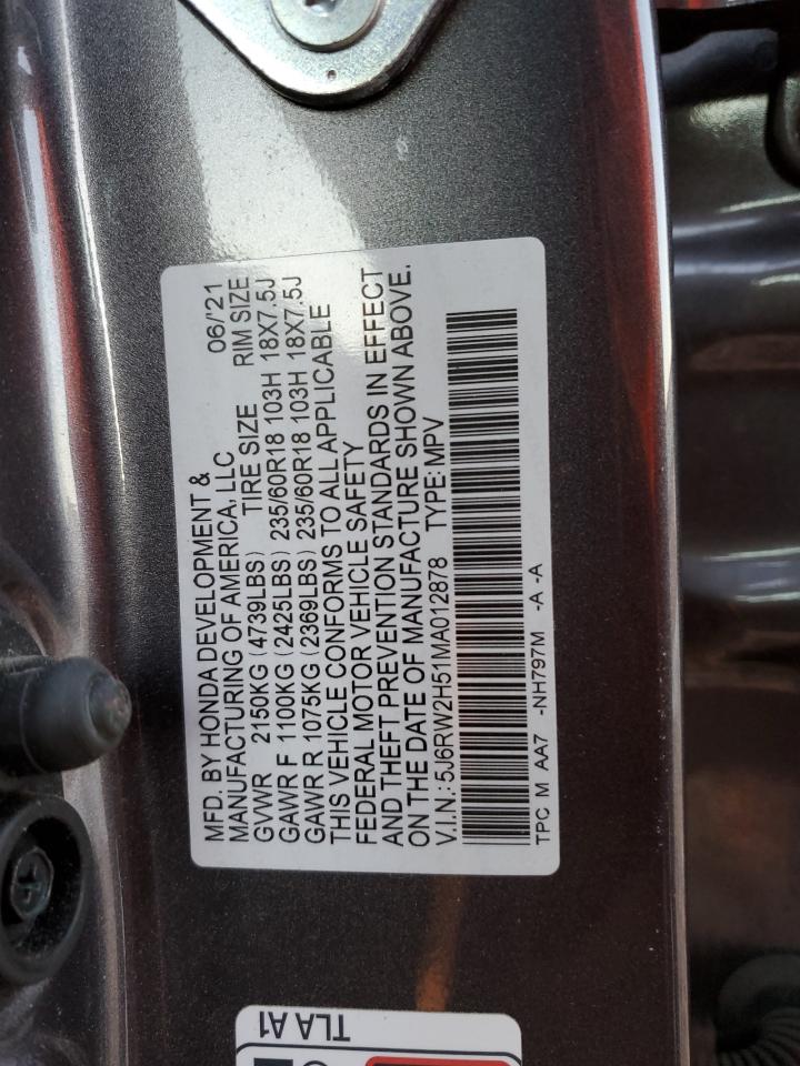 Photo 12 VIN: 5J6RW2H51MA012878 - HONDA CR-V 