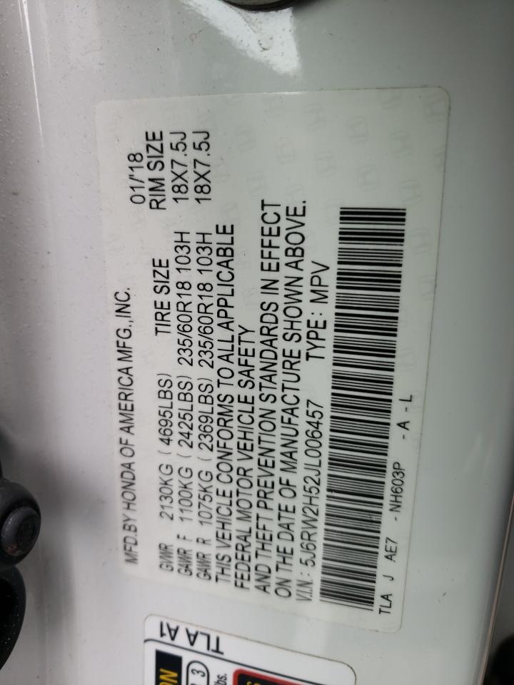 Photo 12 VIN: 5J6RW2H52JL006457 - HONDA CR-V 