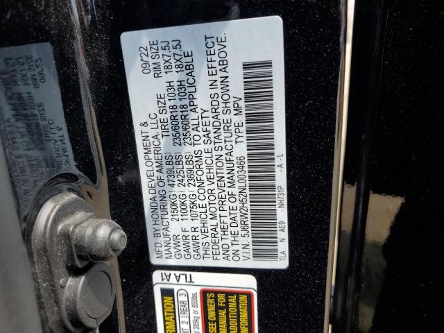 Photo 12 VIN: 5J6RW2H52NL003466 - HONDA CRV 