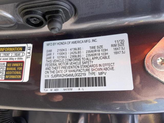 Photo 9 VIN: 5J6RW2H54ML002219 - HONDA CR-V EX 