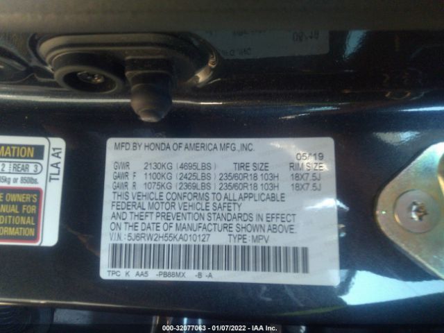 Photo 8 VIN: 5J6RW2H55KA010127 - HONDA CR-V 