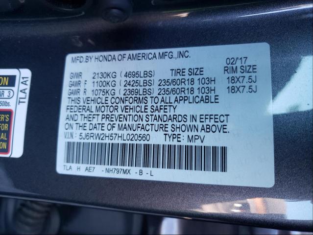 Photo 9 VIN: 5J6RW2H57HL020560 - HONDA CR-V EX 