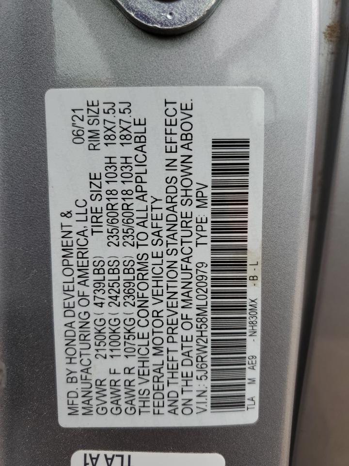 Photo 12 VIN: 5J6RW2H58ML020979 - HONDA CR-V 