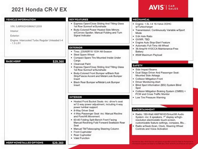 Photo 9 VIN: 5J6RW2H59MA012059 - HONDA CR-V 