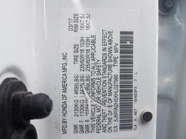 Photo 9 VIN: 5J6RW2H5XHL027986 - HONDA CR-V EX 