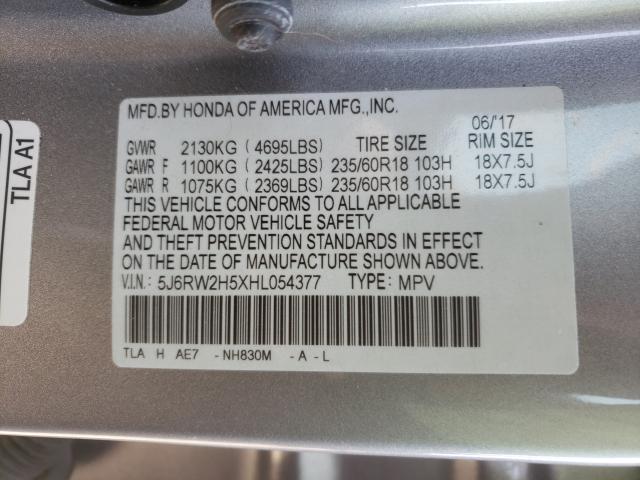 Photo 9 VIN: 5J6RW2H5XHL054377 - HONDA CR-V EX 