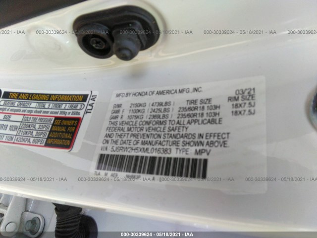 Photo 8 VIN: 5J6RW2H5XML016383 - HONDA CR-V 