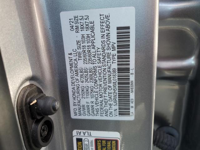 Photo 12 VIN: 5J6RW2H5XML018389 - HONDA CRV 