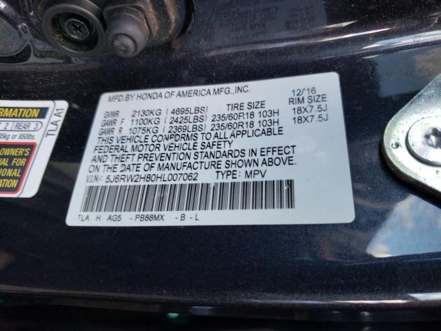 Photo 11 VIN: 5J6RW2H80HL007062 - HONDA CRV 