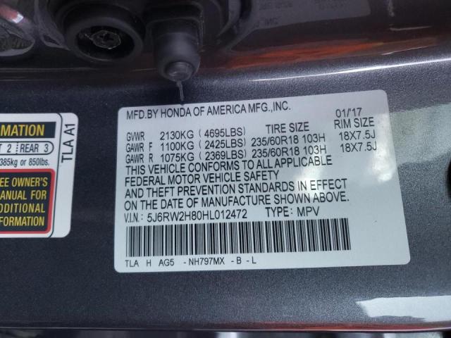 Photo 9 VIN: 5J6RW2H80HL012472 - HONDA CR-V EXL 