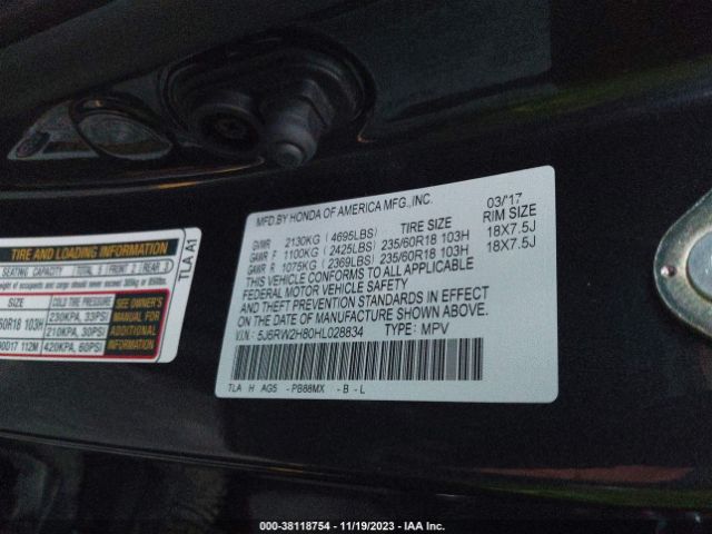 Photo 8 VIN: 5J6RW2H80HL028834 - HONDA CR-V 