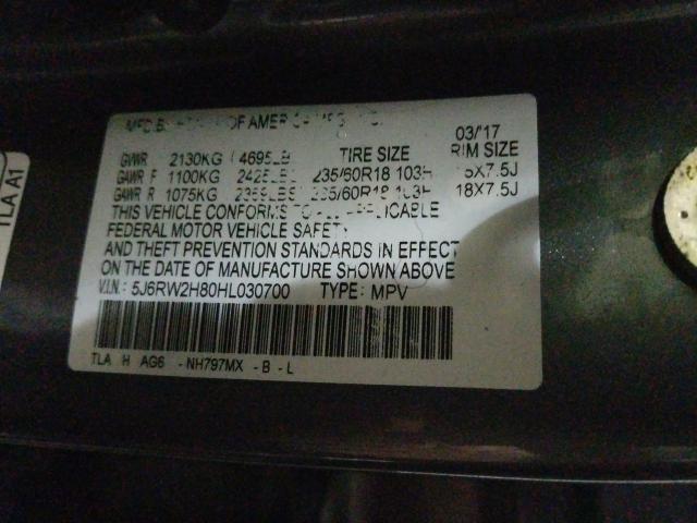 Photo 9 VIN: 5J6RW2H80HL030700 - HONDA CR-V EXL 