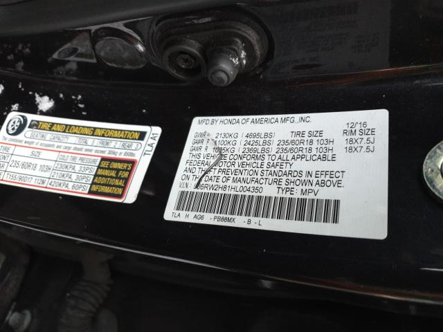 Photo 9 VIN: 5J6RW2H81HL004350 - HONDA CR-V EXL 