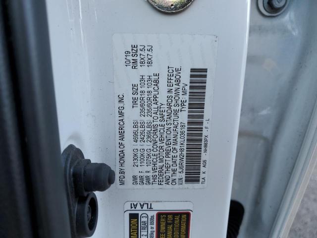 Photo 11 VIN: 5J6RW2H81KL036187 - HONDA CR-V EXL 