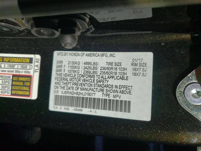 Photo 9 VIN: 5J6RW2H82HL018077 - HONDA CR-V EXL 